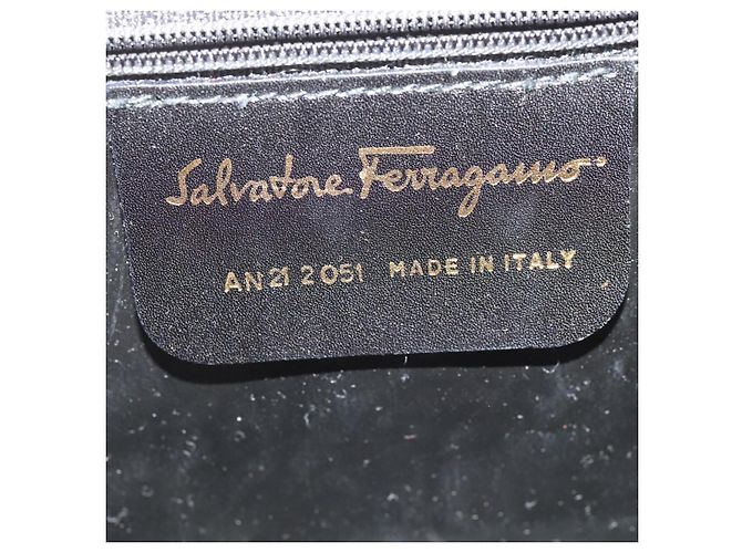 Borsa a mano Salvatore Ferragamo in nylon 2 in 1 grigio oro Auth sw1144 - vista 12