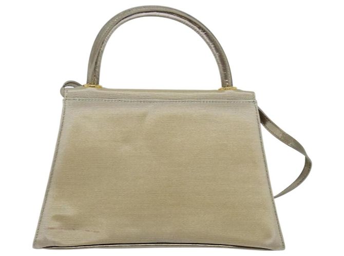 Borsa a mano Salvatore Ferragamo in nylon 2 in 1 grigio oro Auth sw1144 - vista 2