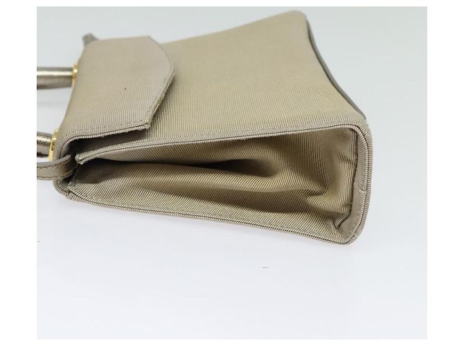 Borsa a mano Salvatore Ferragamo in nylon 2 in 1 grigio oro Auth sw1144 - vista 3