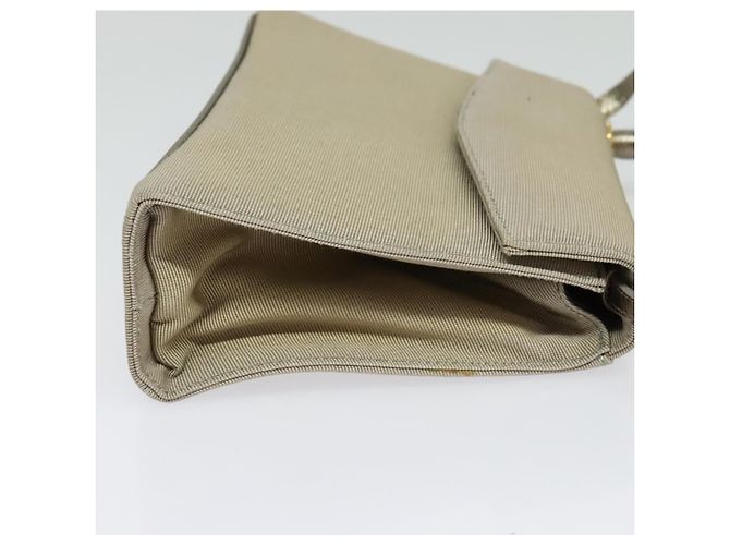 Borsa a mano Salvatore Ferragamo in nylon 2 in 1 grigio oro Auth sw1144 - vista 4