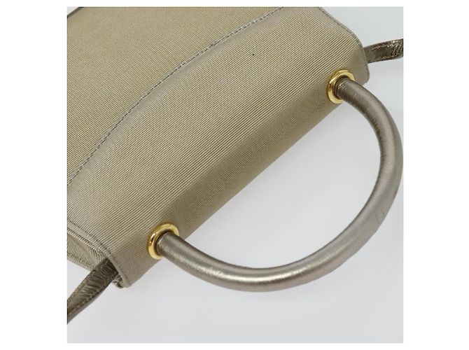 Borsa a mano Salvatore Ferragamo in nylon 2 in 1 grigio oro Auth sw1144 - vista 6