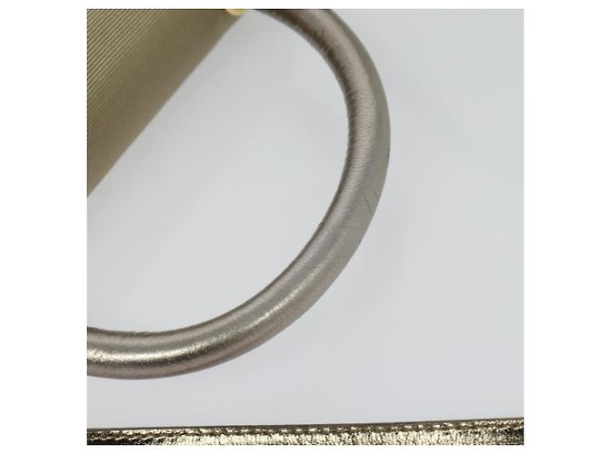Borsa a mano Salvatore Ferragamo in nylon 2 in 1 grigio oro Auth sw1144 - vista 7