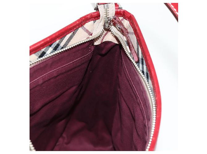 Bolsa de Ombro Burberry Nova Check Blue Label em Lona Bege Prata Autêntica BA4179 - vista 23