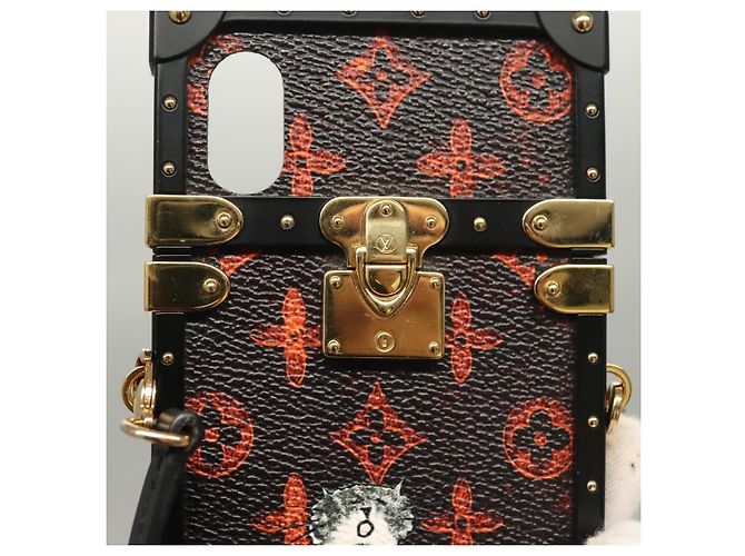 CUSTODIA PER iPHONE XS LOUIS VUITTON Cat Eye Trunk Trasformata Nera M63891 Auth ar13719 Nero - vista 10