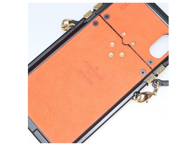 CUSTODIA PER iPHONE XS LOUIS VUITTON Cat Eye Trunk Trasformata Nera M63891 Auth ar13719 Nero - vista 11