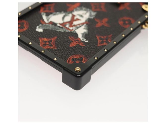 CUSTODIA PER iPHONE XS LOUIS VUITTON Cat Eye Trunk Trasformata Nera M63891 Auth ar13719 Nero - vista 15