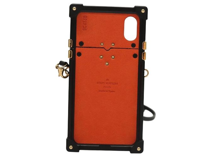 CUSTODIA PER iPHONE XS LOUIS VUITTON Cat Eye Trunk Trasformata Nera M63891 Auth ar13719 Nero - vista 2