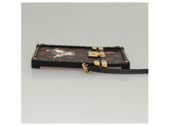 CUSTODIA PER iPHONE XS LOUIS VUITTON Cat Eye Trunk Trasformata Nera M63891 Auth ar13719 Nero - vista 3