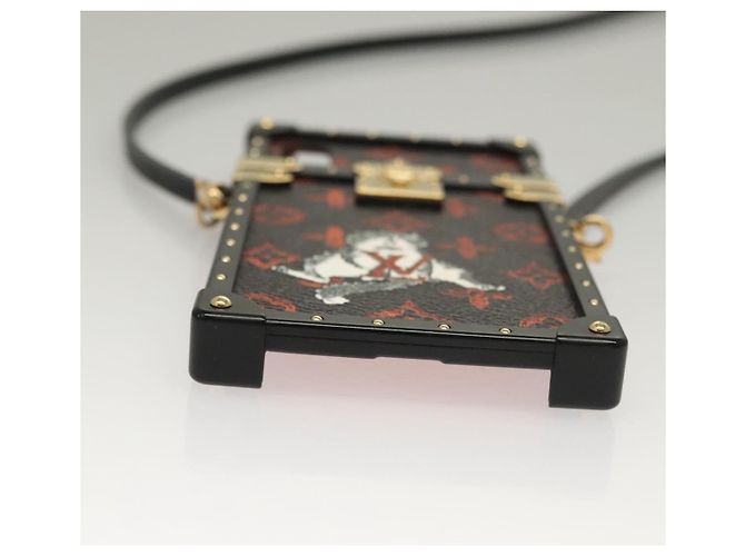CUSTODIA PER iPHONE XS LOUIS VUITTON Cat Eye Trunk Trasformata Nera M63891 Auth ar13719 Nero - vista 5