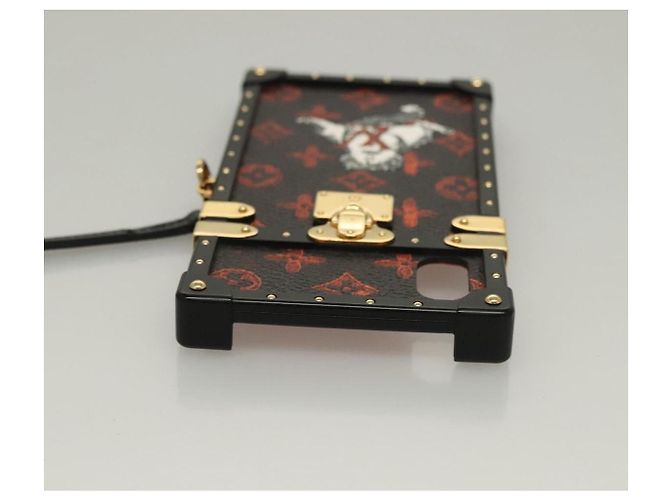 CUSTODIA PER iPHONE XS LOUIS VUITTON Cat Eye Trunk Trasformata Nera M63891 Auth ar13719 Nero - vista 6