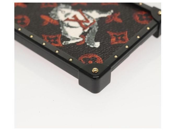 CUSTODIA PER iPHONE XS LOUIS VUITTON Cat Eye Trunk Trasformata Nera M63891 Auth ar13719 Nero - vista 8