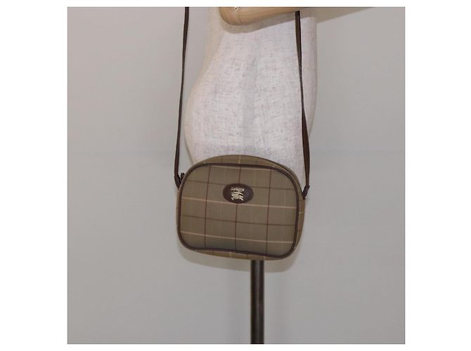 Autre Marque Borsa a Spalla Burberrys Nova Check in Tela Beige Oro Auth ep9949 D'oro - vista 19