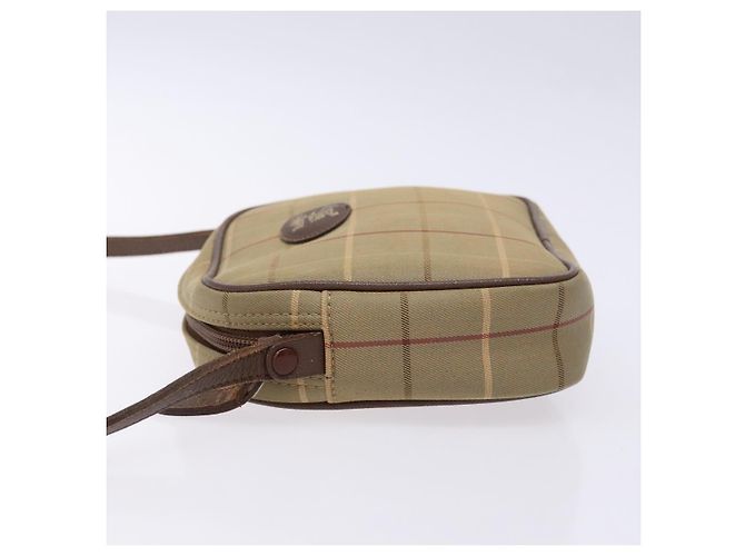 Autre Marque Borsa a Spalla Burberrys Nova Check in Tela Beige Oro Auth ep9949 D'oro - vista 4
