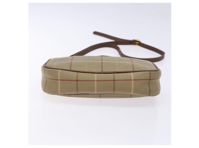 Autre Marque Borsa a Spalla Burberrys Nova Check in Tela Beige Oro Auth ep9949 D'oro - vista 5