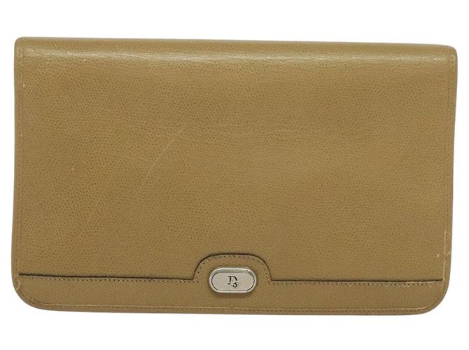 Borsa a Spalla con Catena in Pelle Beige Oro Christian Dior Auth ep9978 D'oro - vista 13