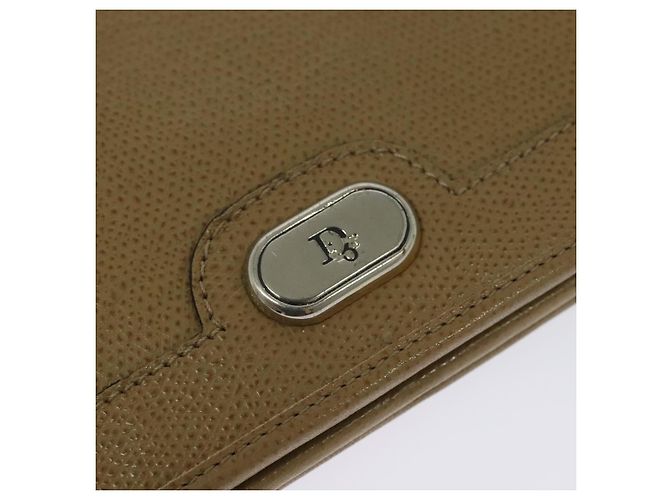 Borsa a Spalla con Catena in Pelle Beige Oro Christian Dior Auth ep9978 D'oro - vista 17