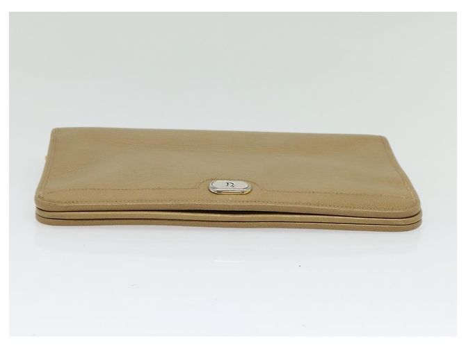 Borsa a Spalla con Catena in Pelle Beige Oro Christian Dior Auth ep9978 D'oro - vista 5