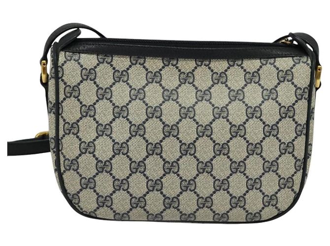 GUCCI GG Supreme Sherry Line Shoulder Bag PVC Navy Gold 89 02 032 Auth yk18894 Red Golden Navy blue - view 2
