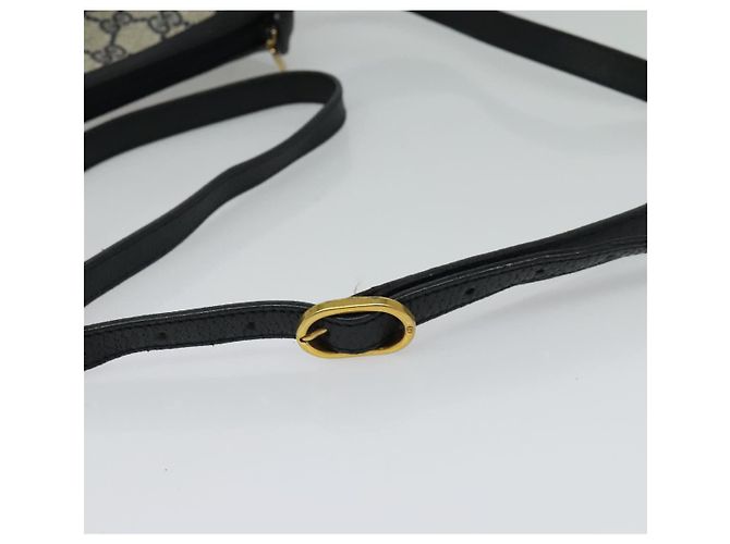 GUCCI GG Supreme Sherry Line Shoulder Bag PVC Navy Gold 89 02 032 Auth yk18894 Red Golden Navy blue - view 7