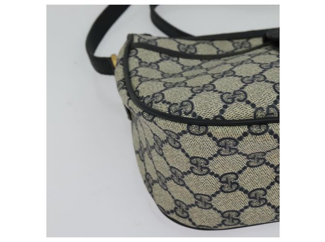 GUCCI GG Supreme Sherry Line Shoulder Bag PVC Navy Gold 89 02 032 Auth yk18894 Red Golden Navy blue - view 8