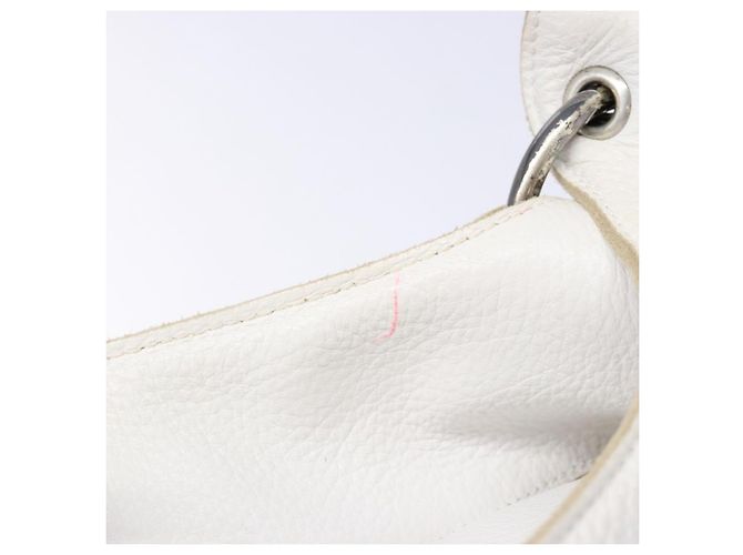 Autre Marque Borsa a Spalla in Pelle Bianca Auth yk18912 di BOTTEGA VENETA Bianco - vista 10