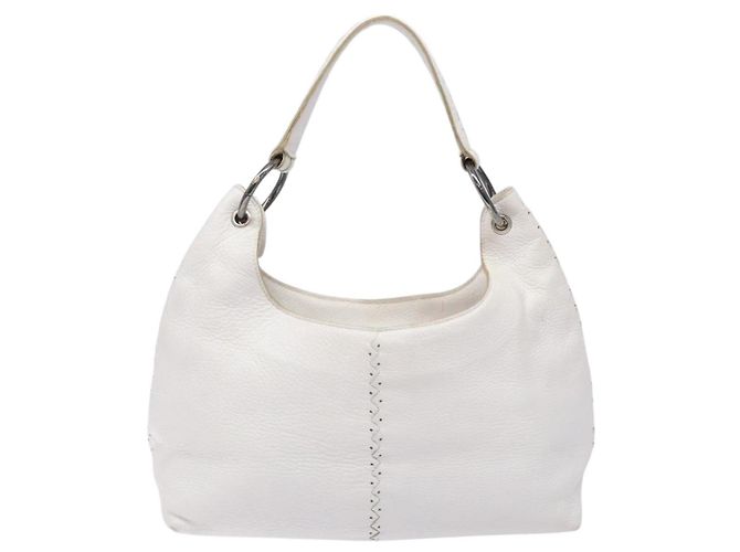 Autre Marque Borsa a Spalla in Pelle Bianca Auth yk18912 di BOTTEGA VENETA Bianco - vista 13