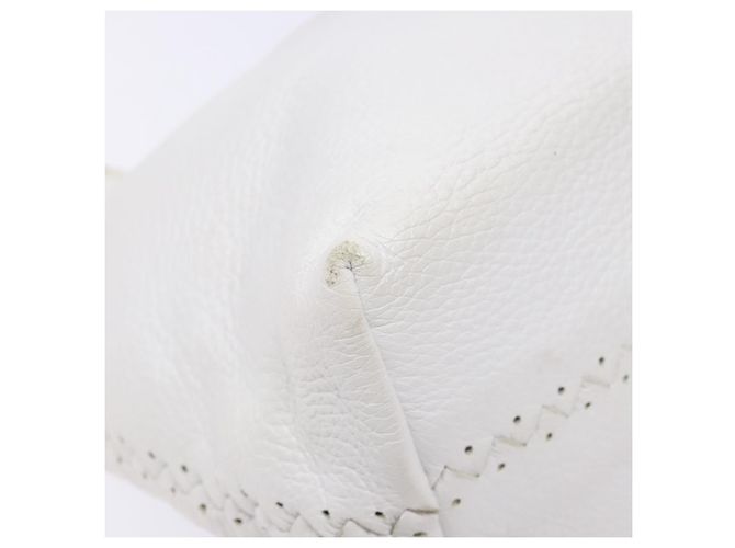 Autre Marque Borsa a Spalla in Pelle Bianca Auth yk18912 di BOTTEGA VENETA Bianco - vista 15