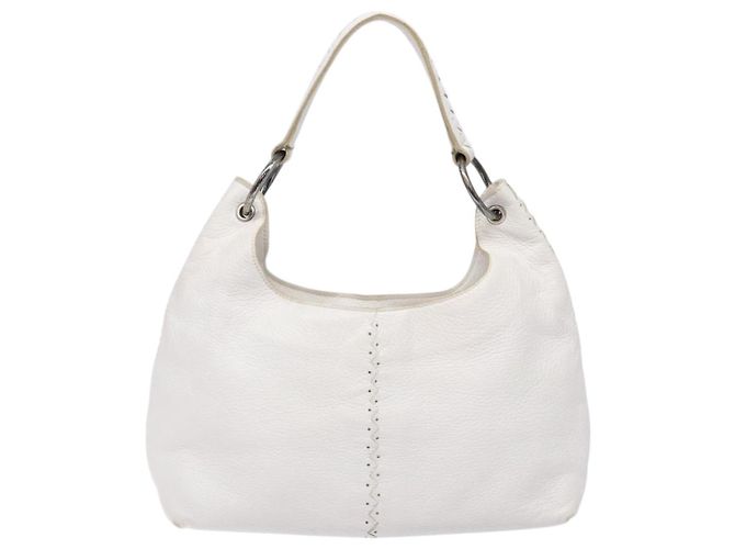 Autre Marque Borsa a Spalla in Pelle Bianca Auth yk18912 di BOTTEGA VENETA Bianco - vista 2