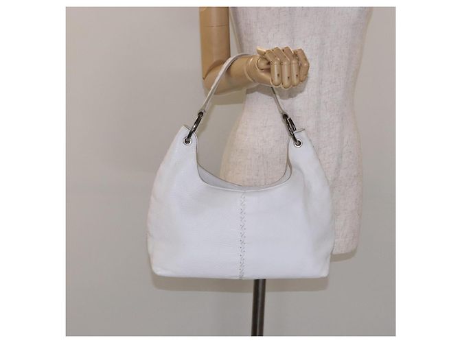 Autre Marque Borsa a Spalla in Pelle Bianca Auth yk18912 di BOTTEGA VENETA Bianco - vista 22