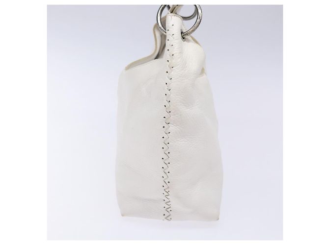 Autre Marque Borsa a Spalla in Pelle Bianca Auth yk18912 di BOTTEGA VENETA Bianco - vista 4