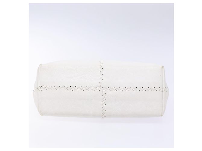 Autre Marque Borsa a Spalla in Pelle Bianca Auth yk18912 di BOTTEGA VENETA Bianco - vista 5
