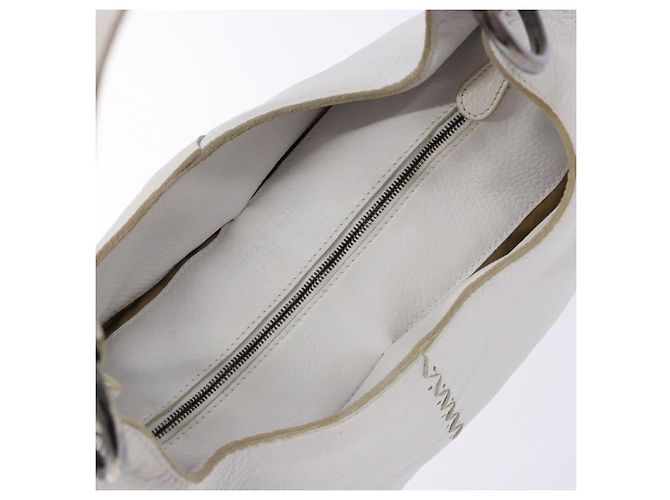Autre Marque Borsa a Spalla in Pelle Bianca Auth yk18912 di BOTTEGA VENETA Bianco - vista 6