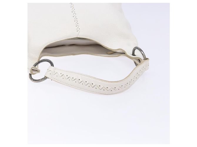 Autre Marque Borsa a Spalla in Pelle Bianca Auth yk18912 di BOTTEGA VENETA Bianco - vista 7