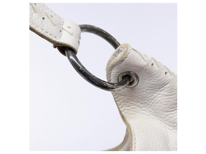 Autre Marque Borsa a Spalla in Pelle Bianca Auth yk18912 di BOTTEGA VENETA Bianco - vista 9