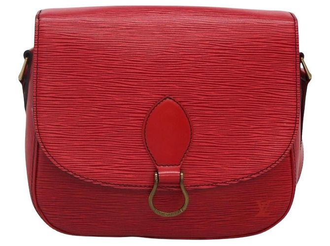 LOUIS VUITTON Borsa a Spalla Epi Saint Cloud GM Rossa M52197 LV Auth 135874 Rosso - vista 13