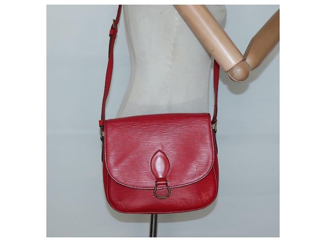 LOUIS VUITTON Borsa a Spalla Epi Saint Cloud GM Rossa M52197 LV Auth 135874 Rosso - vista 25