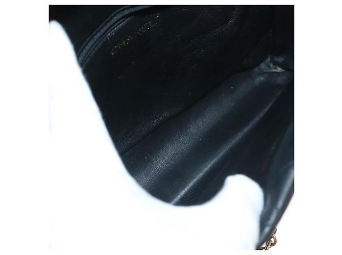Borsa a Spalla con Catena CHANEL in Pelle Nera Oro CC Auth 133043 Nero D'oro - vista 11