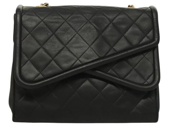 Borsa a Spalla con Catena CHANEL in Pelle Nera Oro CC Auth 133043 Nero D'oro - vista 13