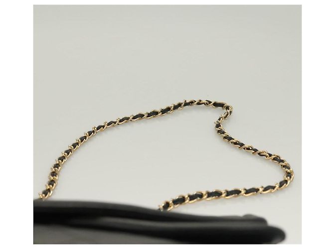 Borsa a Spalla con Catena CHANEL in Pelle Nera Oro CC Auth 133043 Nero D'oro - vista 14