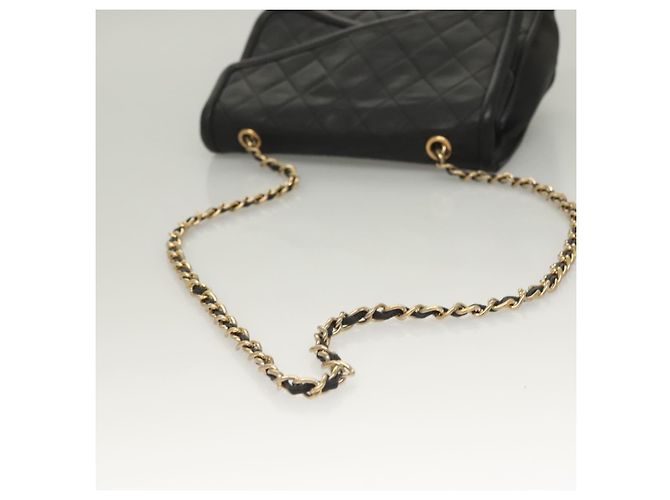 Borsa a Spalla con Catena CHANEL in Pelle Nera Oro CC Auth 133043 Nero D'oro - vista 7