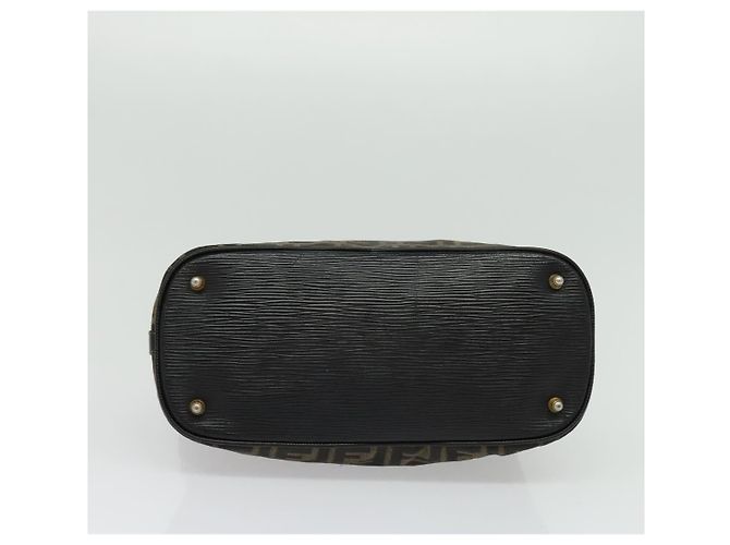 Borsa a mano in tela Zucca FENDI 2 in 1 Nero Marrone oro Auth 133607 D'oro - vista 5