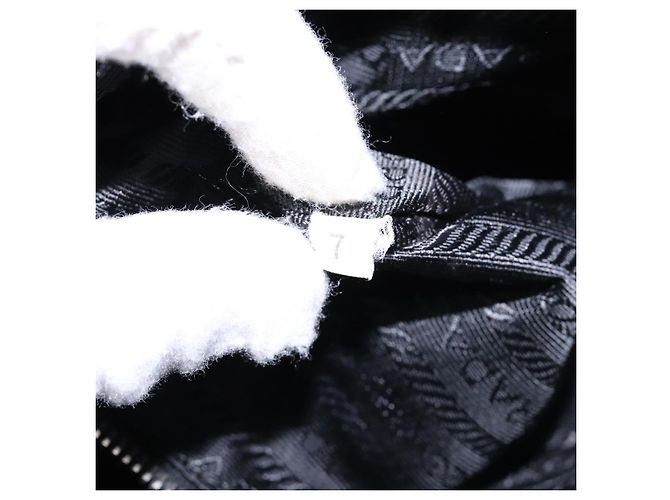 Borsa a Spalla PRADA in Nylon Pelle Nera Argento Autentica bs28220 Nero - vista 12