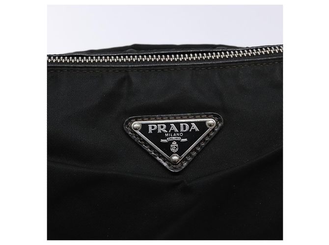 Borsa a Spalla PRADA in Nylon Pelle Nera Argento Autentica bs28220 Nero - vista 18