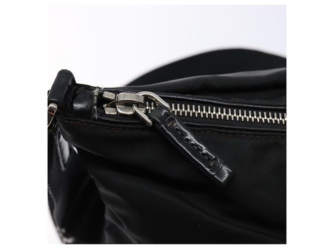 Borsa a Spalla PRADA in Nylon Pelle Nera Argento Autentica bs28220 Nero - vista 19