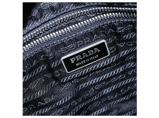 Borsa a Spalla PRADA in Nylon Pelle Nera Argento Autentica bs28220 Nero - vista 20