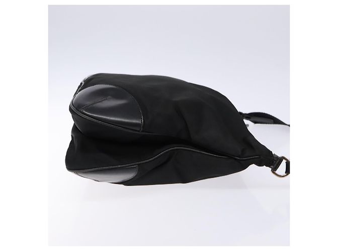Borsa a Spalla PRADA in Nylon Pelle Nera Argento Autentica bs28220 Nero - vista 3