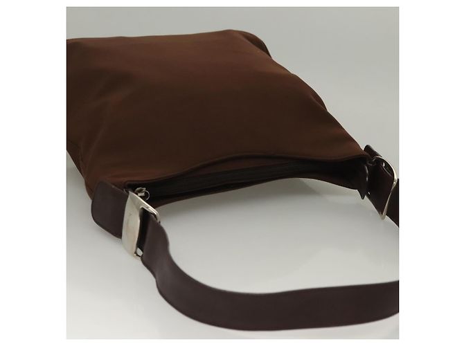Borsa a Spalla Vala in Tela Marrone Argento di Salvatore Ferragamo Auth bs28308 - vista 6