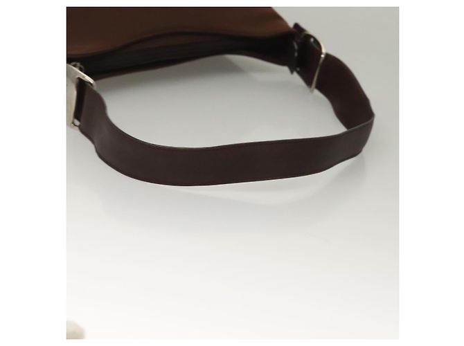 Borsa a Spalla Vala in Tela Marrone Argento di Salvatore Ferragamo Auth bs28308 - vista 7