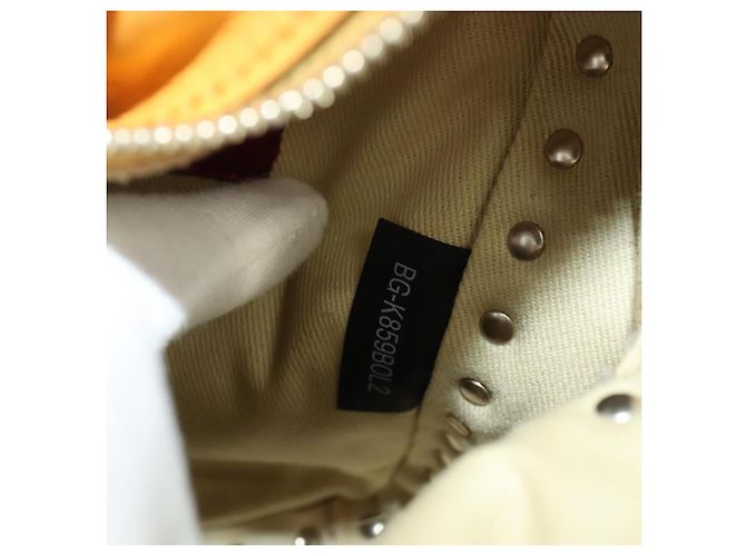 Sac à dos en cuir Valentino avec clous jaune argent authentique BA3815 Argenté - vue 12