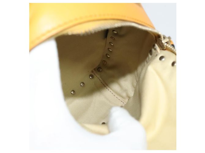 Sac à dos en cuir Valentino avec clous jaune argent authentique BA3815 Argenté - vue 19